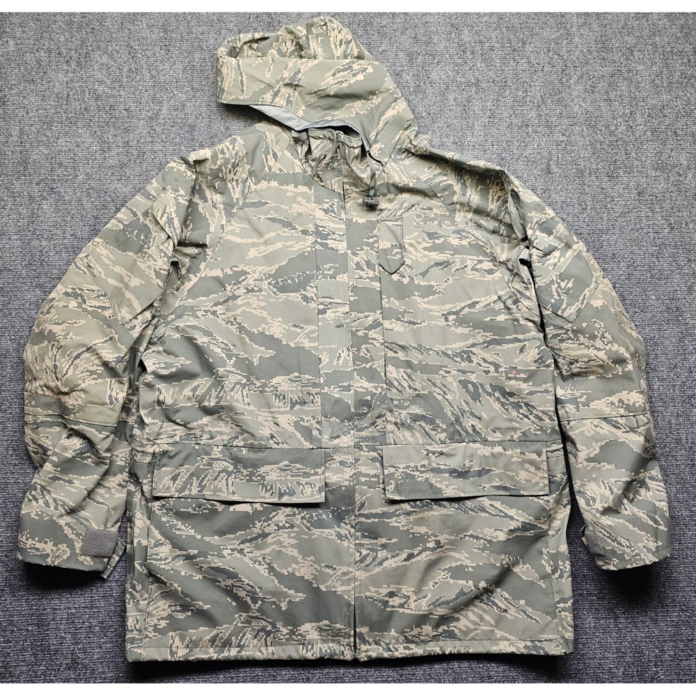 Barrier Wear APECS Parka ABU Digital Camo Jacket Large Long 8415-01-547-3544